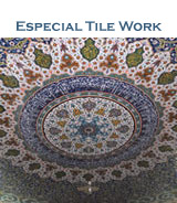 Especial tile work on the ceiling of a big shrine in Esfahan - Iran.