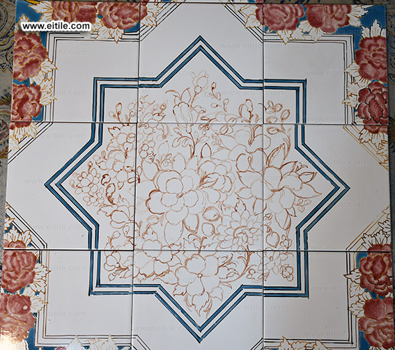 Persian carpet tiles for floor, www.eitile.com