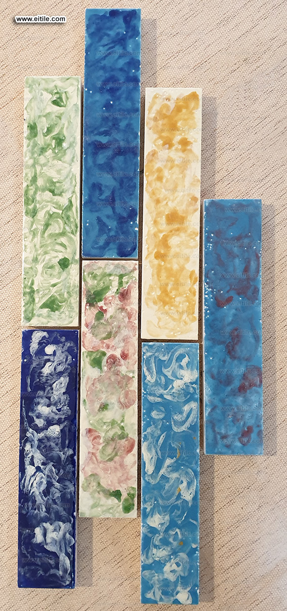 Handmade decorative glazed bricks with design, www.eitile.com