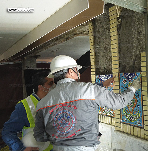 Islamic handmade tile installation, www.eitile.com Islamic handmade tile installation, www.eitile.com