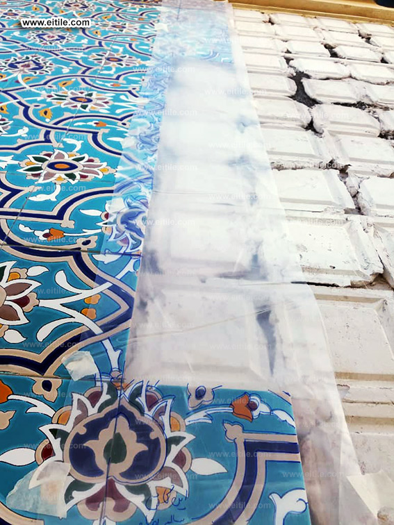 Oman, Sohar Sultan Qaboos mosque tile repair work, www.eitile.com