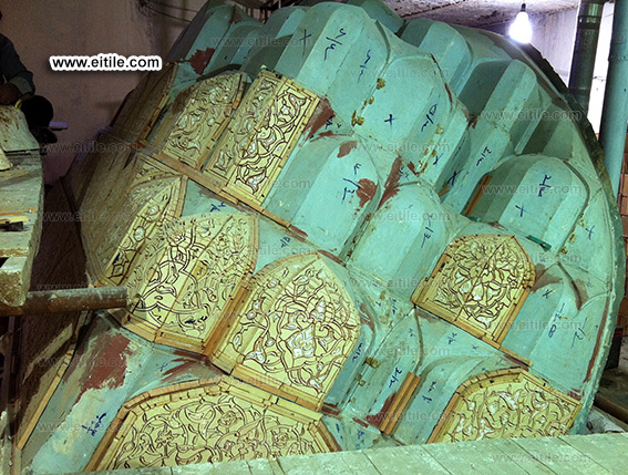 Persian Muqarnas tiles for mosque decoration, www.eitile.com Persian Muqarnas tiles for mosque decoration, www.eitile.com
