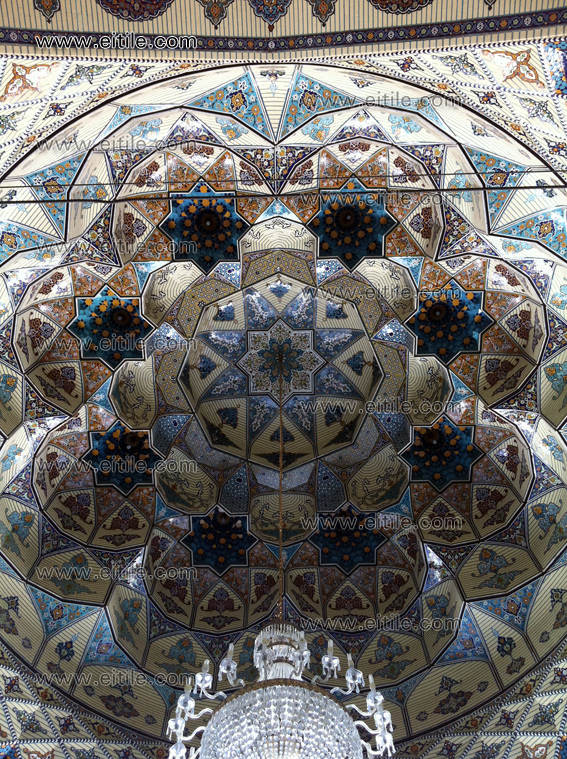 Mogharnas / Muqarnas mosaic tile, entrance door ceiling, www.eitile.com