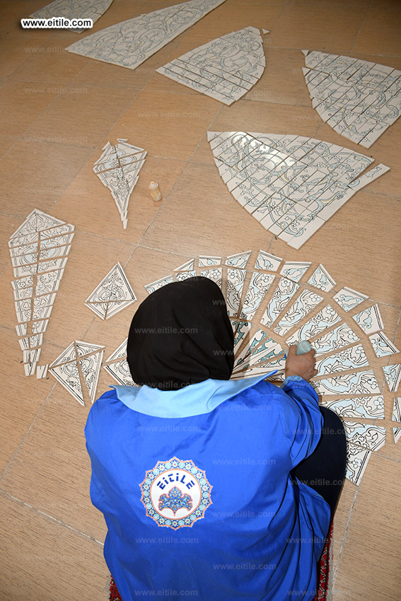 Islamic tiles supplier for Muhammad Ali Mosque in Eidafushi area of ​​Maldives, www.eitile.com