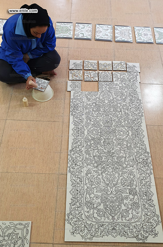 Floor handmade rug design ceramic panel supplier, www.eitile.com