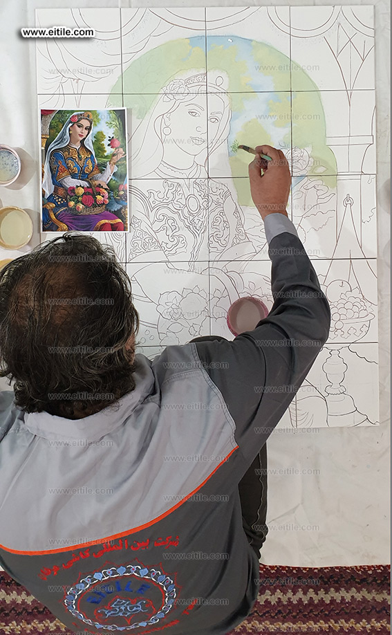 Picture drawing on tile panels, www.eitile.com Picture drawing on tile panels, www.eitile.com