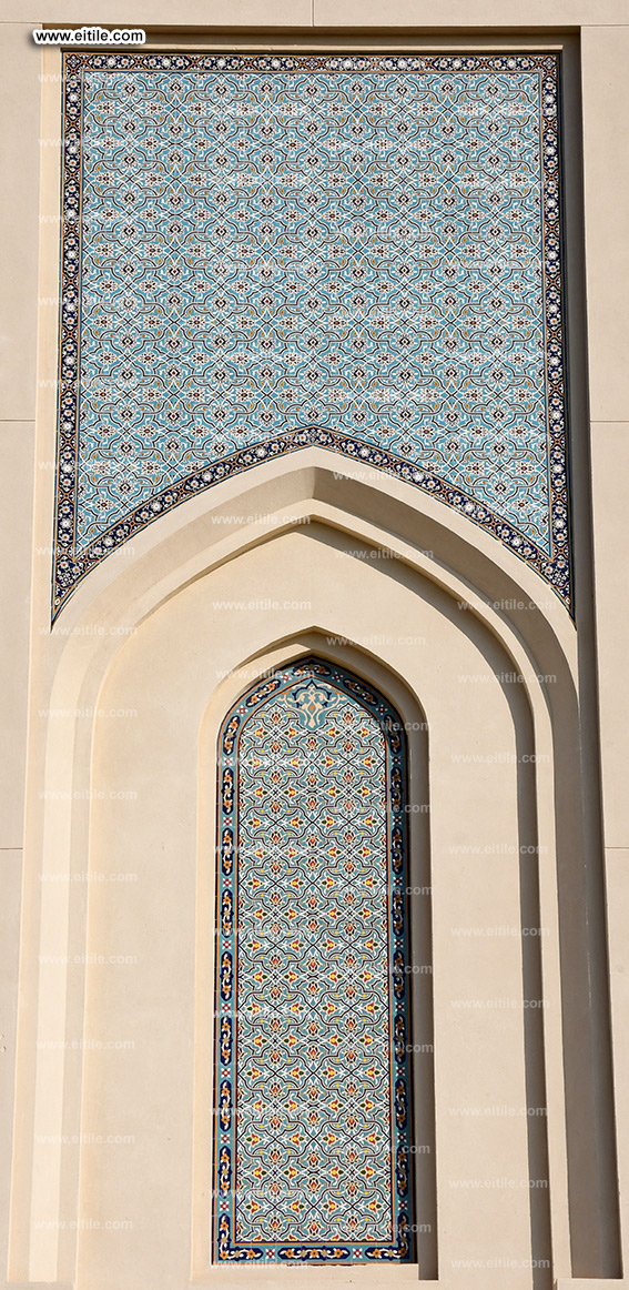 Oman, Sohar Sultan Qaboos mosque tile repair work, www.eitile.com