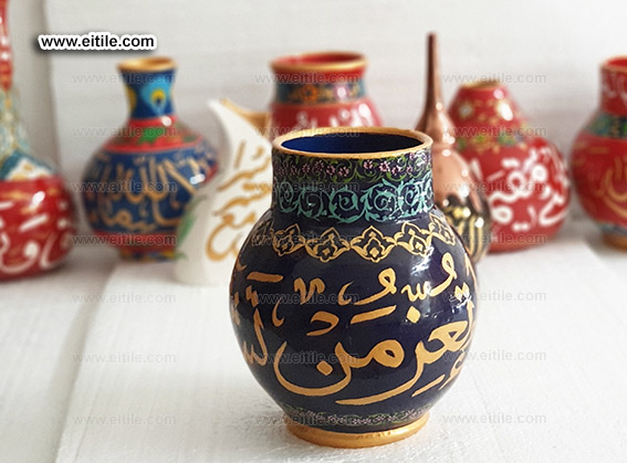 Clay pot with Arabic Quran calligraphy, www.eitile.com