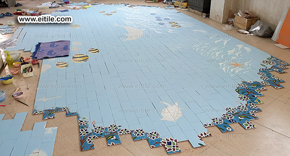 Swimming pool floor ceramic, www.eitile.com