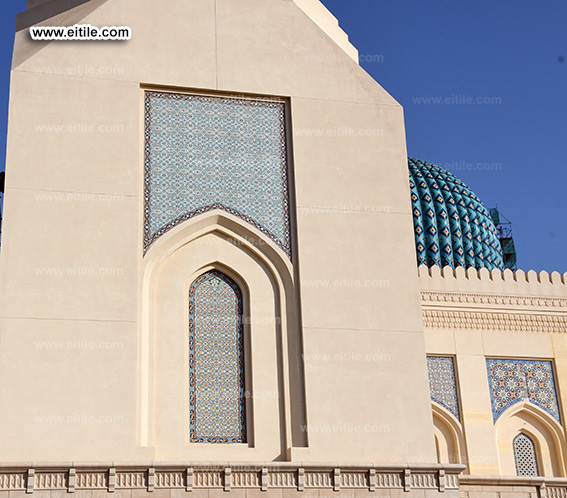 Oman, Sohar Sultan Qaboos mosque tile repair work, www.eitile.com