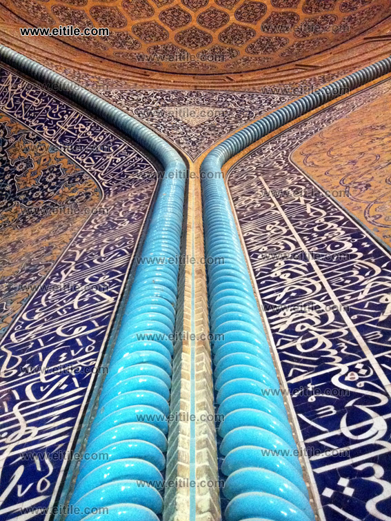 Special Ceramic Tile ( Pich ) mostly used under the arcs in Mosques, www.eitile.com