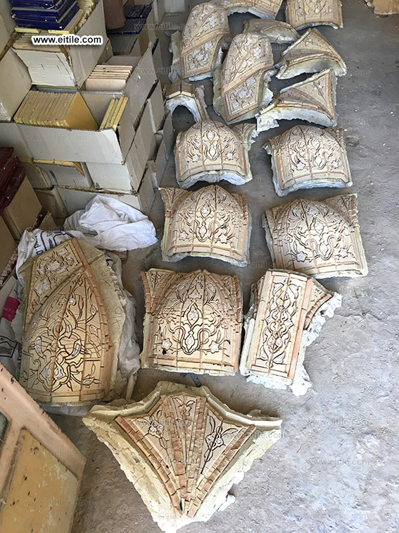 Persian Muqarnas tiles for mosque decoration, www.eitile.com Persian Muqarnas tiles for mosque decoration, www.eitile.com
