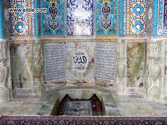 Column Pich for Mosque Entrance door, mosque ceramic tile decoration, www.eitile.com