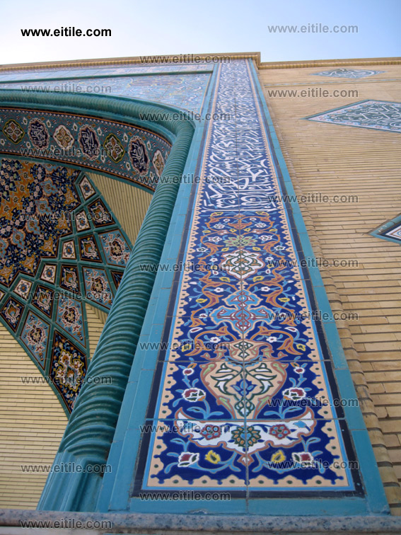 Iran seven color ceramic tile, Iran haftrang ceramic tile, for Mosque, eitile.com