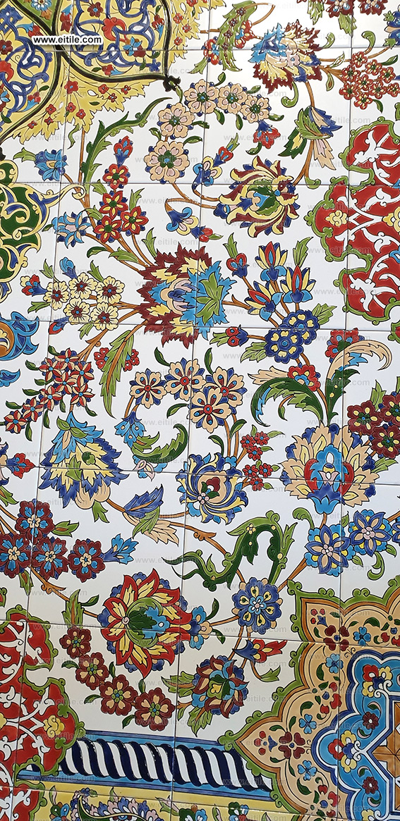 Floor ceramic tiles with rug design, www.eitile.com