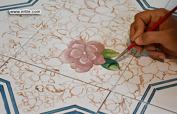 Hand painting on tiles, www.eitile.com