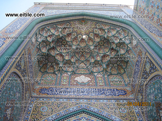 Special Ceramic Tile ( Pich ) mostly used under the arcs in Mosques, www.eitile.com