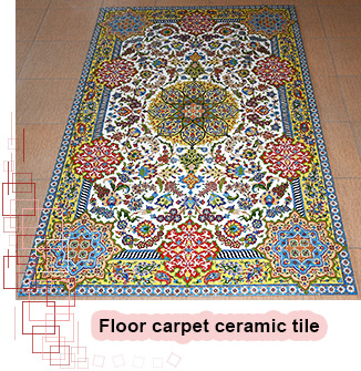 Unique artistic floor ceramics with carpet design, www.eitile.com