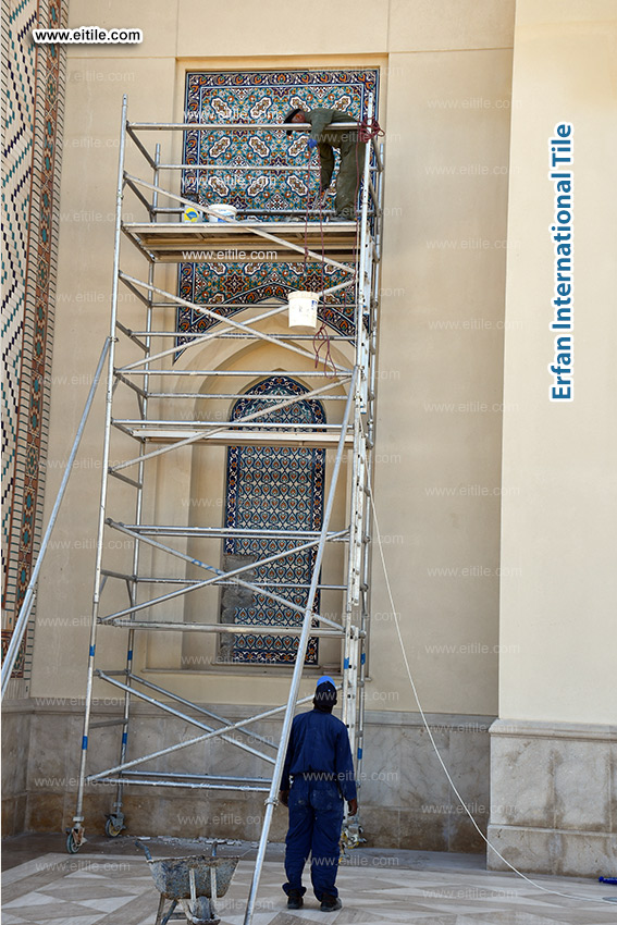 Oman, Sohar Sultan Qaboos mosque tile repair work, www.eitile.com Oman, Sohar Sultan Qaboos mosque tile repair work, www.eitile.com