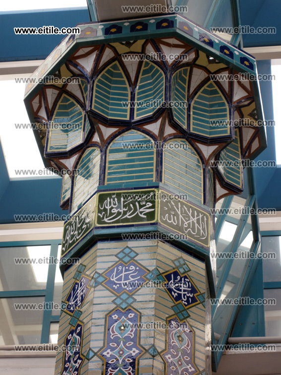 Mosque Column's Ceramic Tile Decoration, www.eitile.com Mosque Column's Ceramic Tile Decoration, www.eitile.com
