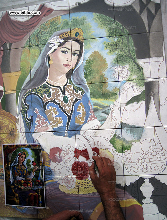 Picture drawing on tile panels, www.eitile.com Picture drawing on tile panels, www.eitile.com