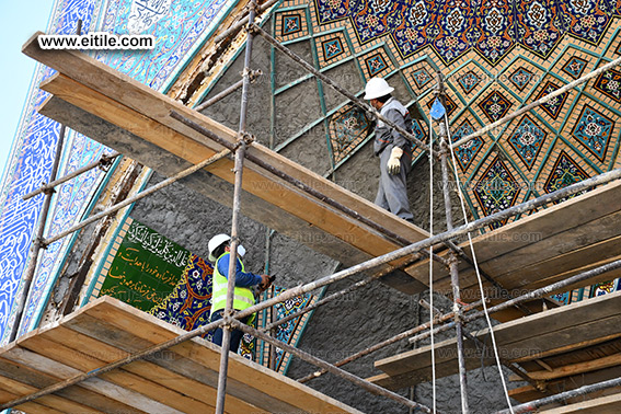 Persian mosque tiles for entrance ceiling, www.eitile.com