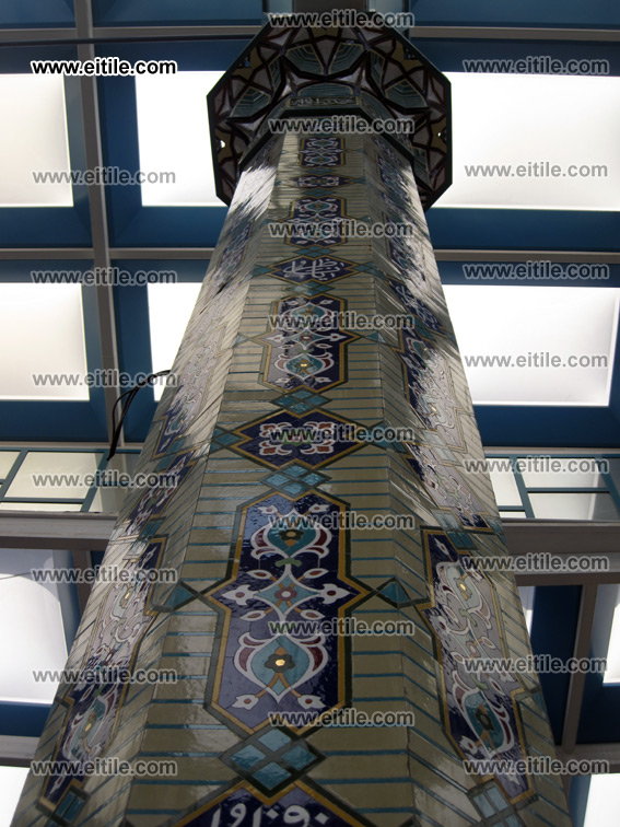 Mosque Column's Ceramic Tile Decoration, www.eitile.com Mosque Column's Ceramic Tile Decoration, www.eitile.com