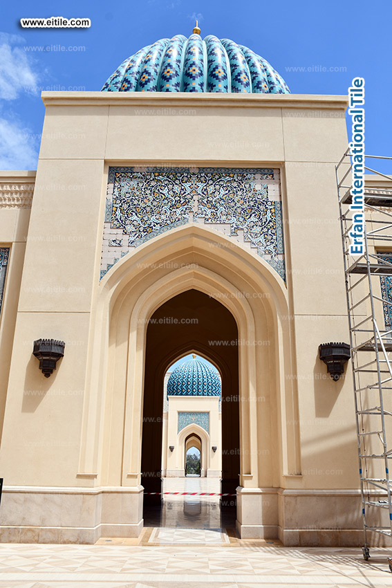 Handmade tile restoration at Sultan Qaboos Grand Mosque, Sohar — EITile craftsmanship revived its original splendor, www.eitile.com Handmade tile restoration at Sultan Qaboos Grand Mosque, Sohar — EITile craftsmanship revived its original splendor, www.eitile.com