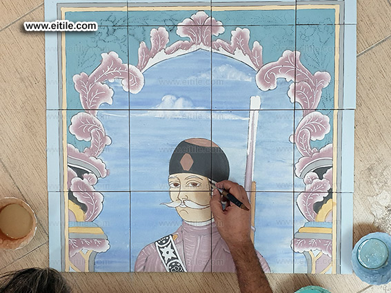 Painting on tile frame, www.eitile.com Painting on tile frame, www.eitile.com