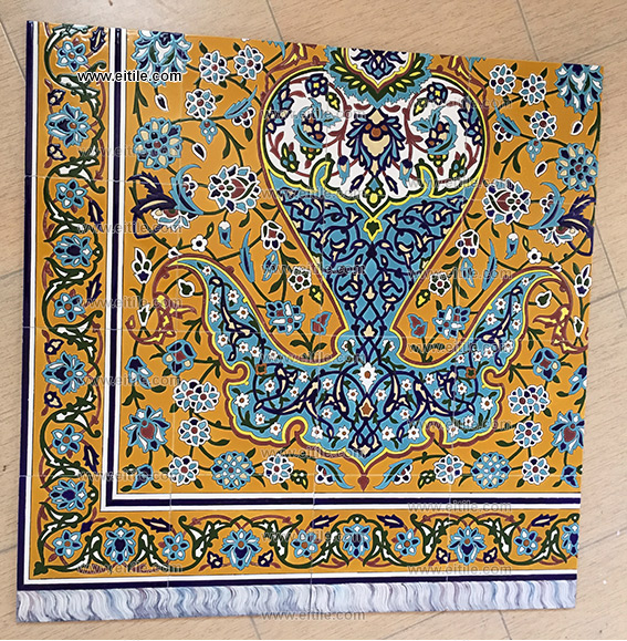 Handmade seven color rug tile sample, www.eitile.com