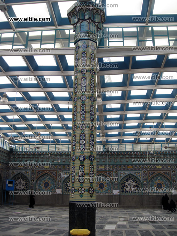 Mosque Column's Ceramic Tile Decoration, www.eitile.com Mosque Column's Ceramic Tile Decoration, www.eitile.com