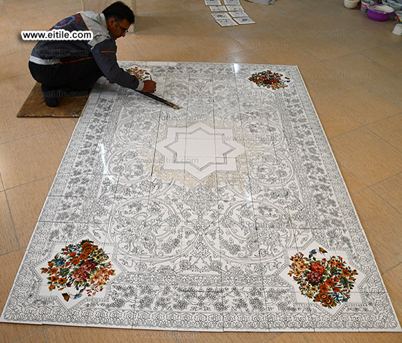 Handmade carpet design ceramics supplier, www.eitile.com