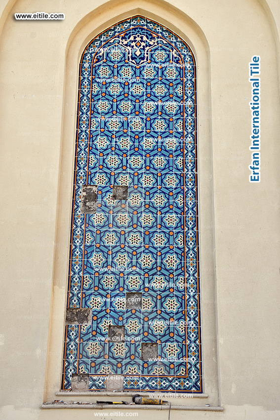 Eitile's skilled artisans meticulously restored the handmade polychromic tile work of the Sultan Qaboos Grand Mosque in Sohar, preserving the original design and craftsmanship with exceptional care, www.eitile.com Eitile's skilled artisans meticulously restored the handmade polychromic tile work of the Sultan Qaboos Grand Mosque in Sohar, preserving the original design and craftsmanship with exceptional care, www.eitile.com