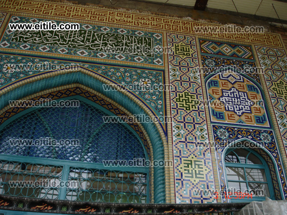 Special Ceramic Tile ( Pich ) mostly used under the arcs in Mosques, www.eitile.com