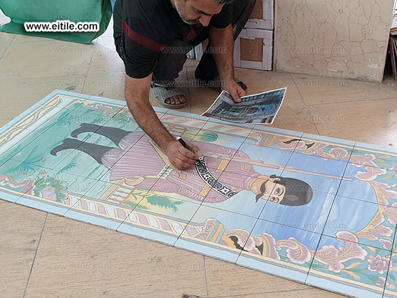 Painting on tile, www.eitile.com Painting on tile, www.eitile.com