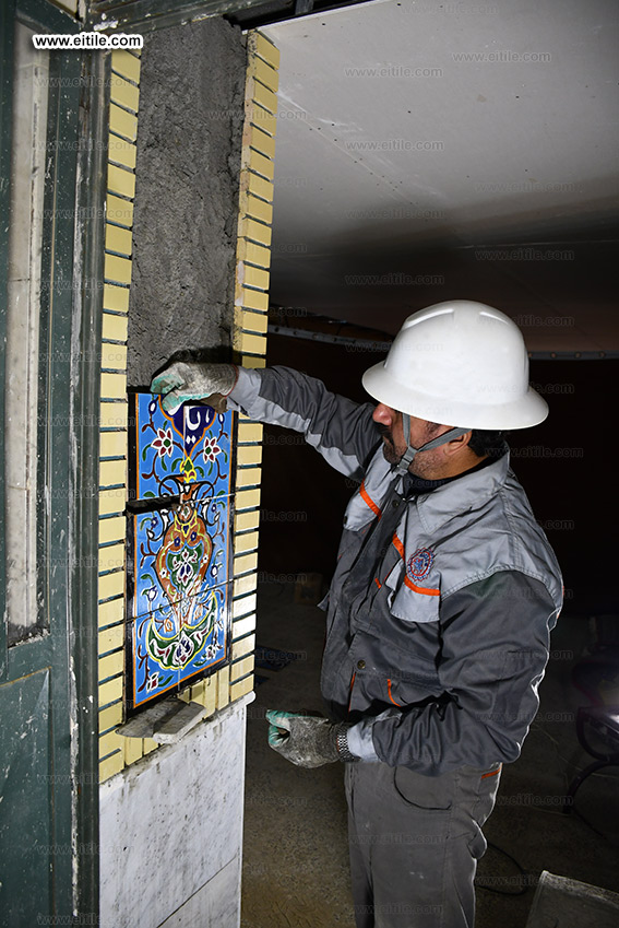 Islamic handmade tile installation, www.eitile.com