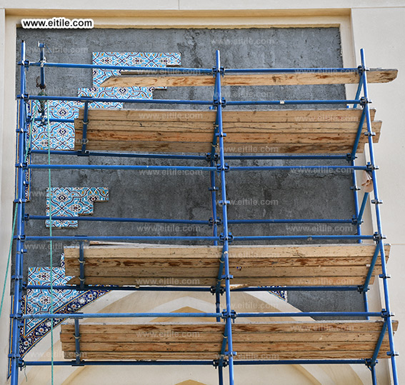 Oman, Sohar Sultan Qaboos mosque tile repair work, www.eitile.com Oman, Sohar Sultan Qaboos mosque tile repair work, www.eitile.com