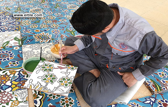 Handmade 7 color tile panel manufacturing method statement,www.eitile.com Handmade 7 color tile panel manufacturing method statement,www.eitile.com