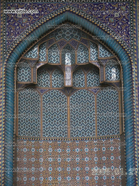 Special Ceramic Tile ( Pich ) mostly used under the arcs in Mosques, www.eitile.com