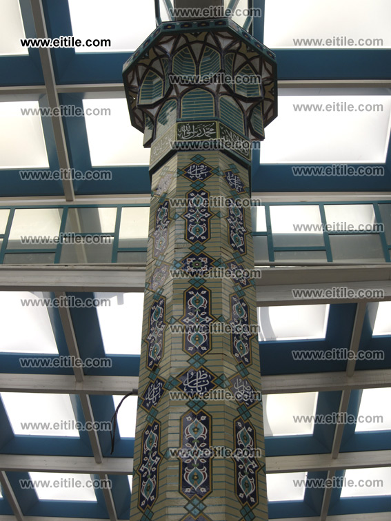 Mosque Column's Ceramic Tile Decoration, www.eitile.com Mosque Column's Ceramic Tile Decoration, www.eitile.com