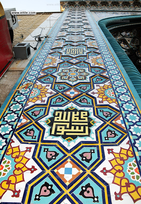 Handcrafted Girih mosaic tile for mosque decoration, www.eitile.com