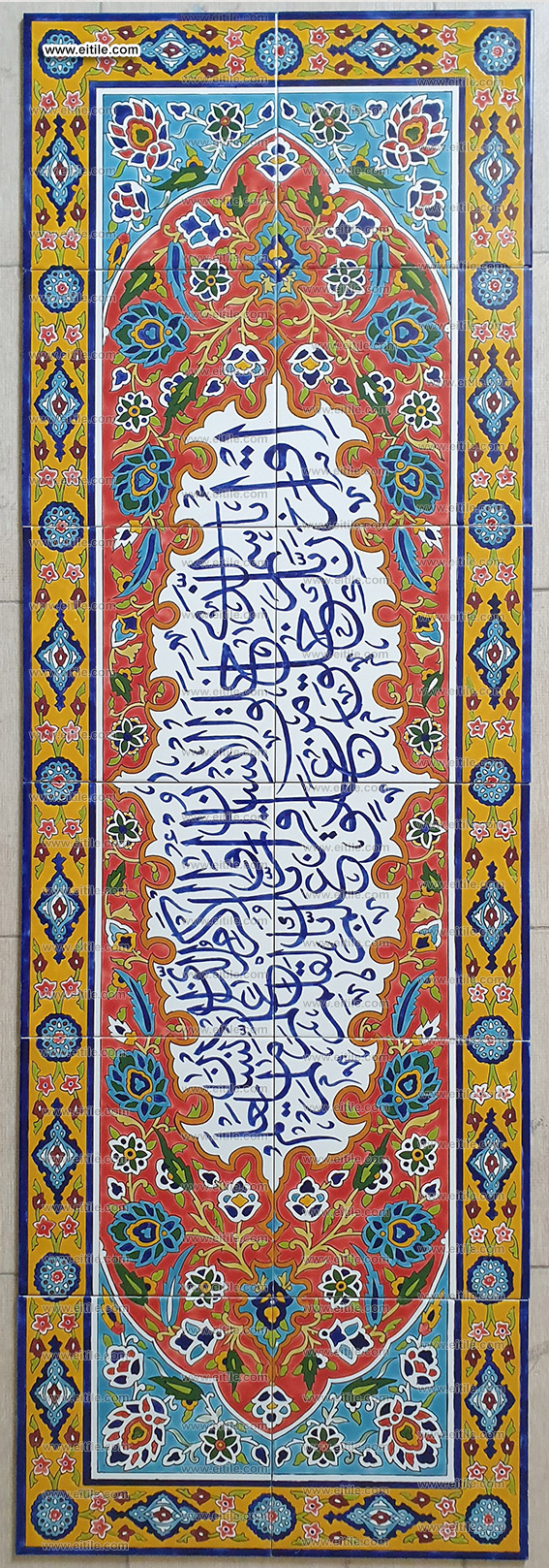 wall frame made with Islamic handmade tiles, www.eitile.com