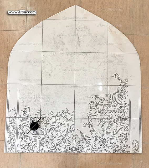 Iranian handmade tiles panel, www.eitile.com