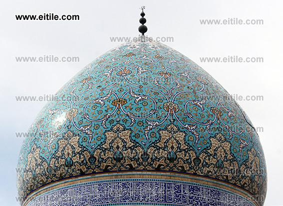 Mosaic Tile on Mosque Dome, Dome Decoration, www.eitile.com