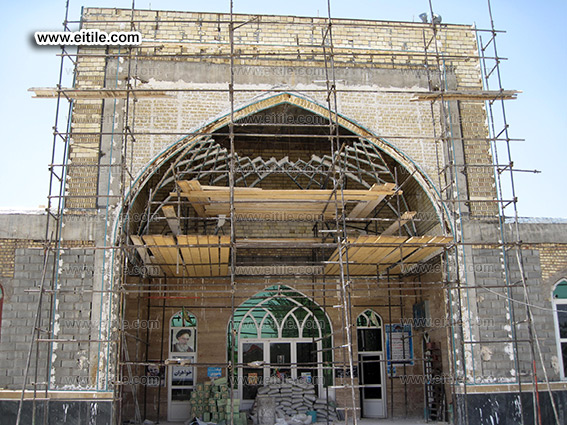 Mosque tile for entrance and facade, www.eitile.com