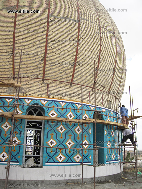 Mosaic Tile on Mosque Dome, Dome Decoration, www.eitile.com