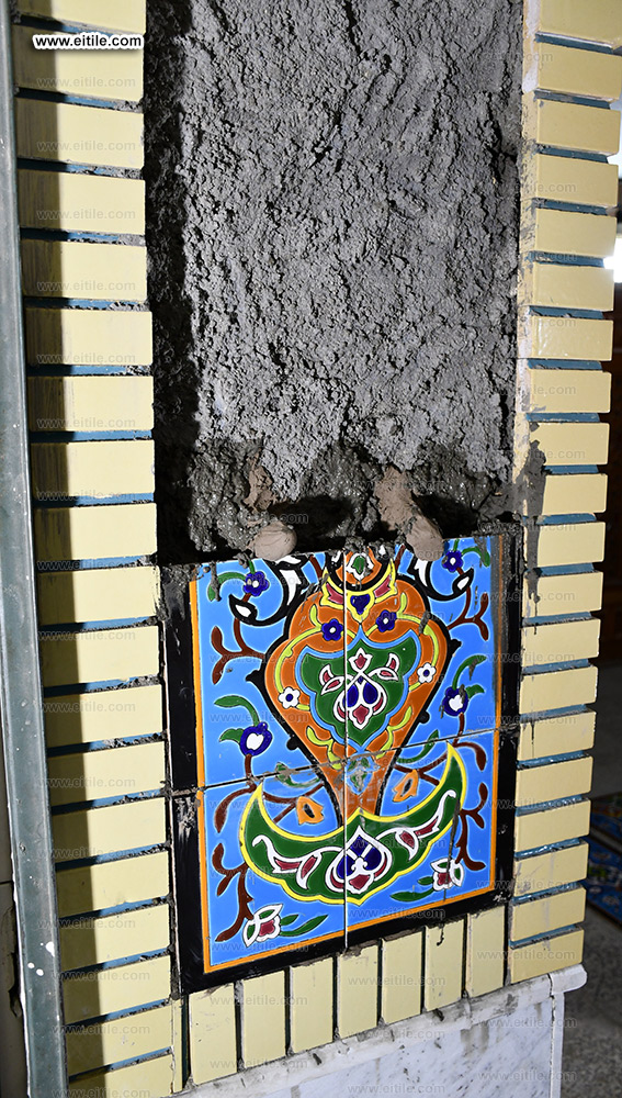 Mosque tile installation, www.eitile.com Mosque tile installation, www.eitile.com