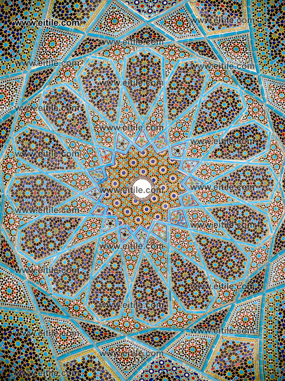 Handcrafted Girih mosaic tile for mosque decoration, www.eitile.com