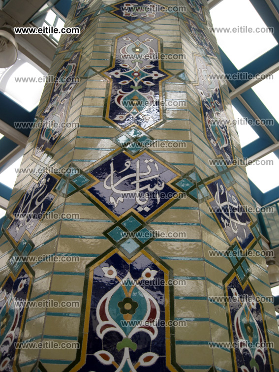 Mosque Column's Ceramic Tile Decoration, www.eitile.com Mosque Column's Ceramic Tile Decoration, www.eitile.com