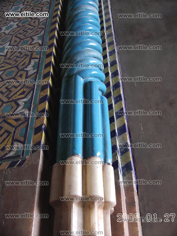 Special Ceramic Tile ( Pich ) mostly used under the arcs in Mosques, www.eitile.com